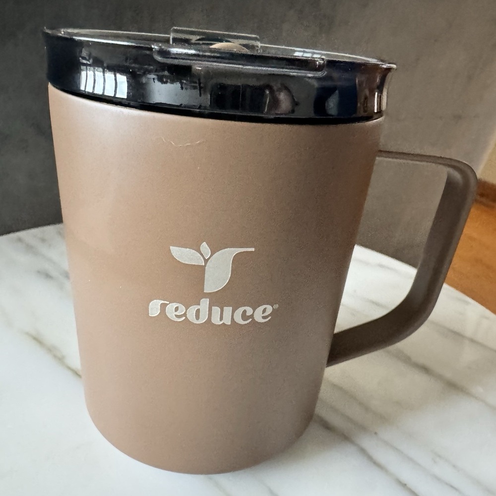 Reduce Hot1 Vac. Insul. Stainless Steel 14 oz Travel Mug, Java, with Flow Lid